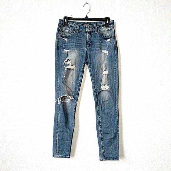 Just USA Distressed Skinny Jeans‎ Size 1 - Picture 1 of 5